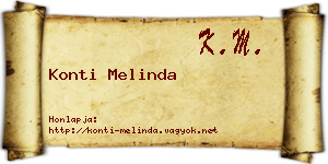Konti Melinda névjegykártya